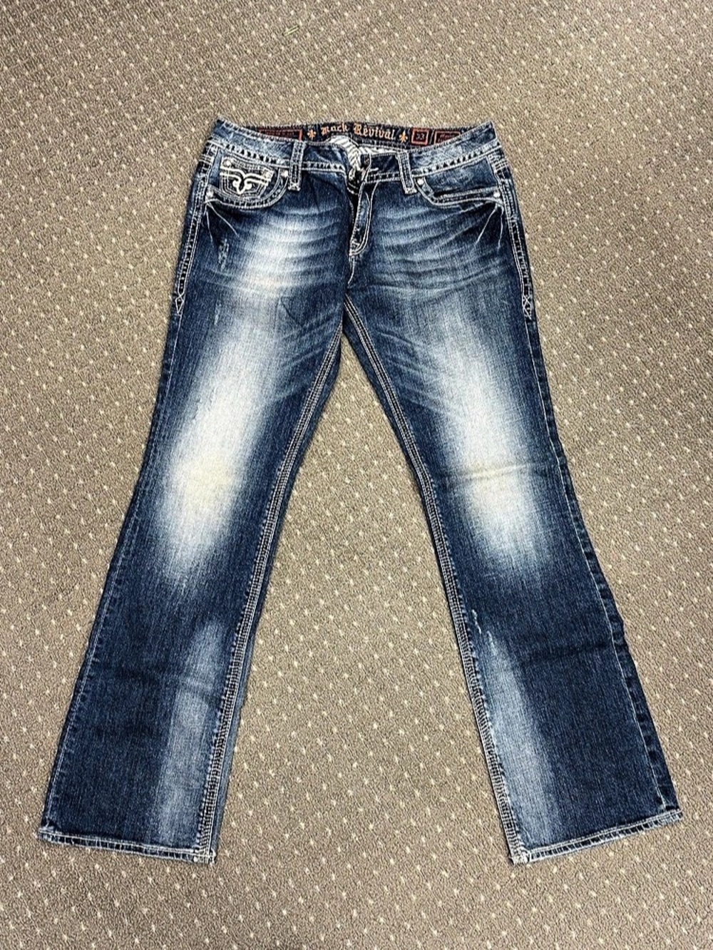 Rock Revival Mandy Easy Boot Cut Jeans Women's Boot Cut Jeans in Blue